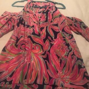 Lilly Pulitzer Open Shoulder Blouse
